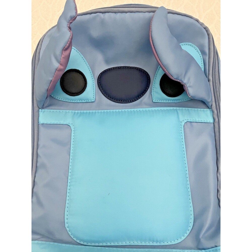 DISNEY PARKS LILO & STITCH KIDS BACKPACK BLUE 3D Ears & Embroidered Facial